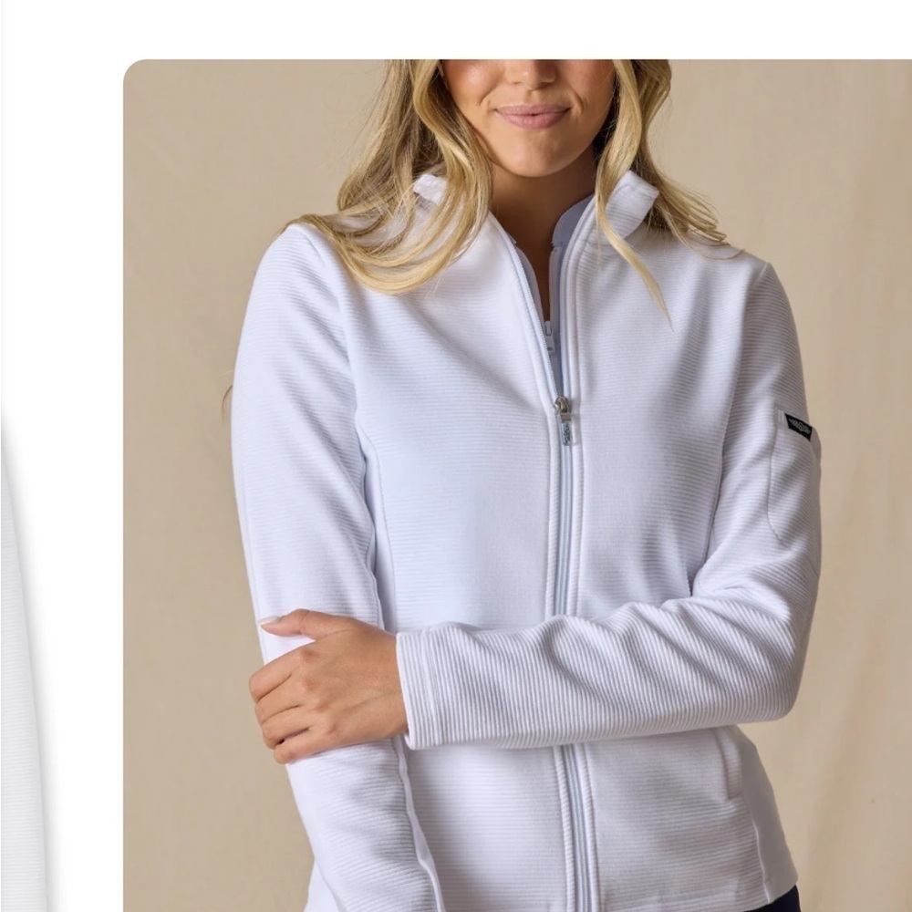 Straight Down Swing Golf Jacket White, size XL